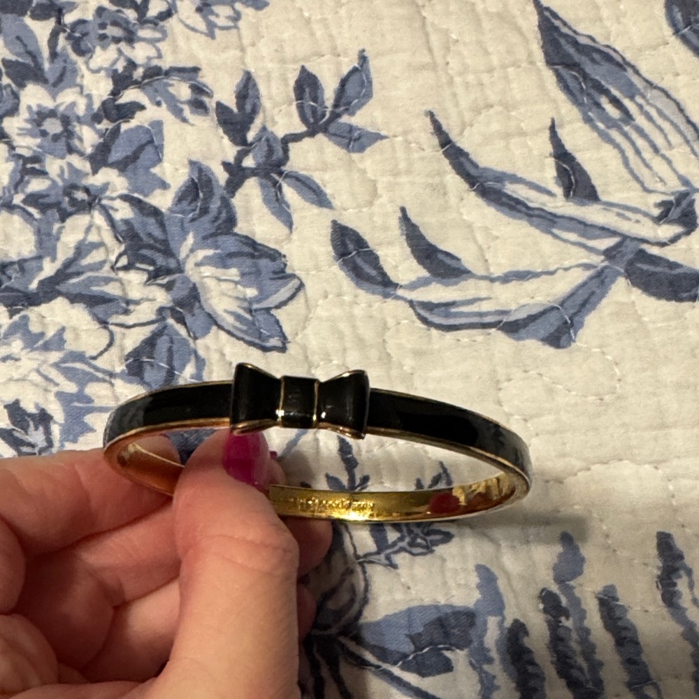 Kate Spade Black Bow Bangle Bracelet
